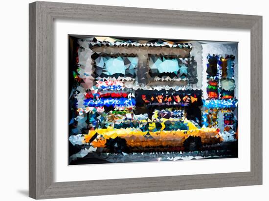 Low Poly New York Art - Yellow Taxi III-Philippe Hugonnard-Framed Premium Giclee Print