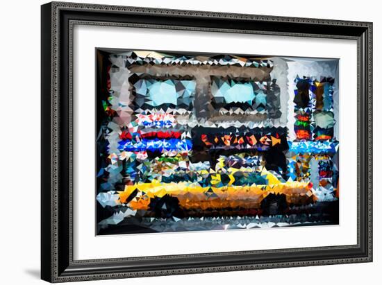 Low Poly New York Art - Yellow Taxi III-Philippe Hugonnard-Framed Premium Giclee Print