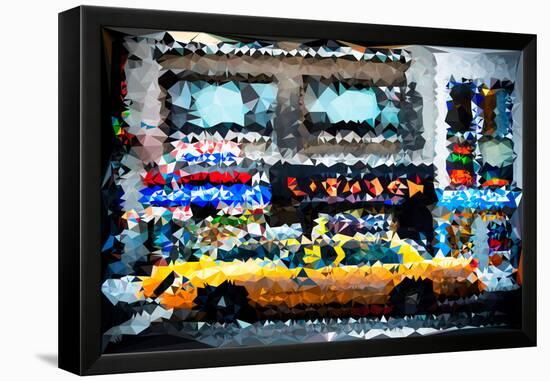 Low Poly New York Art - Yellow Taxi III-Philippe Hugonnard-Framed Stretched Canvas