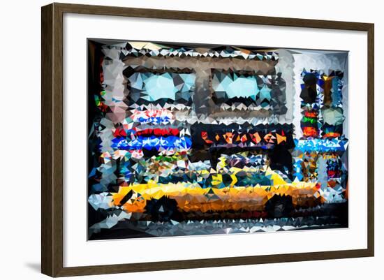 Low Poly New York Art - Yellow Taxi III-Philippe Hugonnard-Framed Art Print