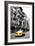 Low Poly New York Art - Yellow Taxi-Philippe Hugonnard-Framed Art Print