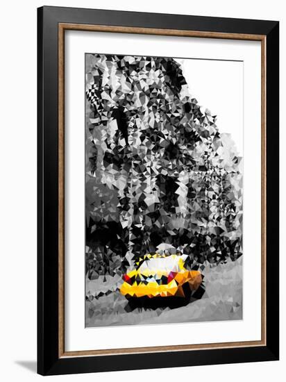 Low Poly New York Art - Yellow Taxi-Philippe Hugonnard-Framed Art Print