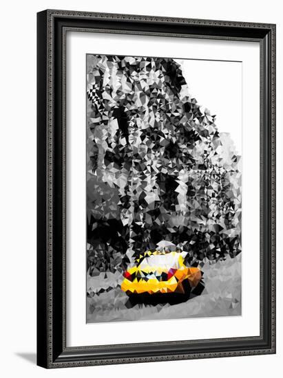 Low Poly New York Art - Yellow Taxi-Philippe Hugonnard-Framed Art Print