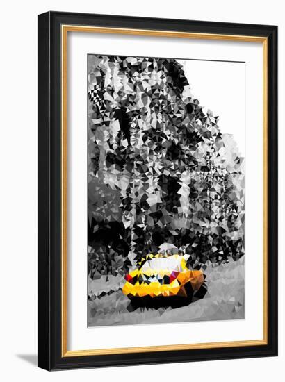 Low Poly New York Art - Yellow Taxi-Philippe Hugonnard-Framed Art Print