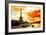 Low Poly Paris Art - Paris Sunset-Philippe Hugonnard-Framed Art Print