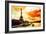 Low Poly Paris Art - Paris Sunset-Philippe Hugonnard-Framed Art Print