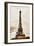 Low Poly Paris Art - The Eiffel Tower III-Philippe Hugonnard-Framed Art Print