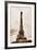 Low Poly Paris Art - The Eiffel Tower III-Philippe Hugonnard-Framed Art Print