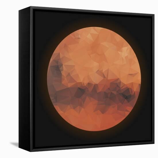 Low Poly Planet Mars-gn8-Framed Stretched Canvas