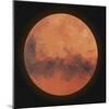 Low Poly Planet Mars-gn8-Mounted Art Print