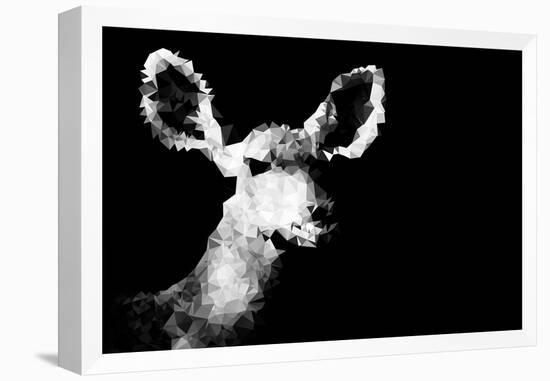 Low Poly Safari Art - Antelope - Black Edition II-Philippe Hugonnard-Framed Stretched Canvas