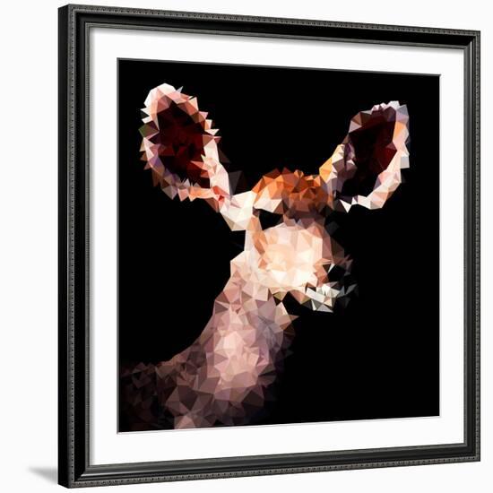 Low Poly Safari Art - Antelope - Black Edition III-Philippe Hugonnard-Framed Art Print