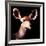 Low Poly Safari Art - Antelope - Black Edition III-Philippe Hugonnard-Framed Art Print