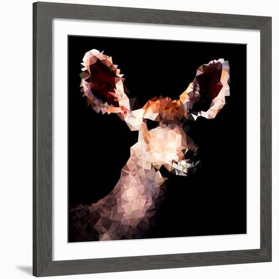 Low Poly Safari Art - Antelope - Black Edition III-Philippe Hugonnard-Framed Premium Giclee Print