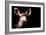 Low Poly Safari Art - Antelope - Black Edition-Philippe Hugonnard-Framed Art Print