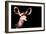 Low Poly Safari Art - Antelope - Black Edition-Philippe Hugonnard-Framed Art Print