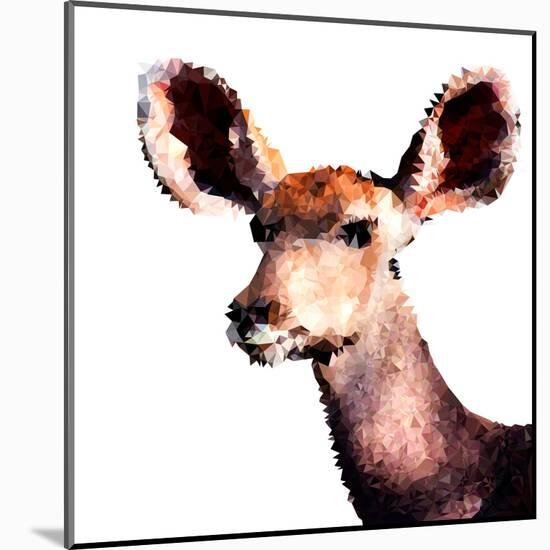 Low Poly Safari Art - Antelope - White Edition-Philippe Hugonnard-Mounted Art Print