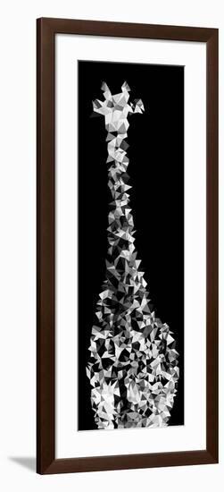 Low Poly Safari Art - Giraffes - Black Edition IV-Philippe Hugonnard-Framed Art Print