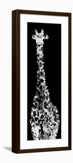 Low Poly Safari Art - Giraffes - Black Edition IV-Philippe Hugonnard-Framed Art Print