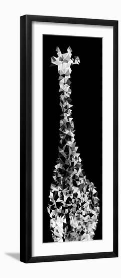 Low Poly Safari Art - Giraffes - Black Edition IV-Philippe Hugonnard-Framed Premium Giclee Print