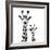 Low Poly Safari Art - Giraffes - White Edition II-Philippe Hugonnard-Framed Premium Giclee Print