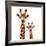 Low Poly Safari Art - Giraffes - White Edition-Philippe Hugonnard-Framed Art Print