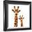 Low Poly Safari Art - Giraffes - White Edition-Philippe Hugonnard-Framed Art Print