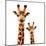 Low Poly Safari Art - Giraffes - White Edition-Philippe Hugonnard-Mounted Art Print
