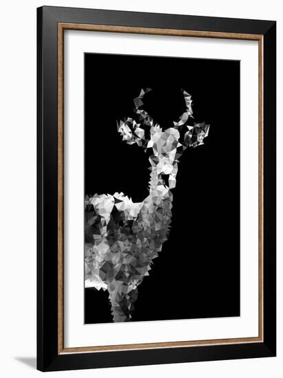 Low Poly Safari Art - Impala Antelope - Black Edition II-Philippe Hugonnard-Framed Art Print