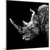 Low Poly Safari Art - Rhino - Black Edition III-Philippe Hugonnard-Mounted Art Print