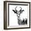 Low Poly Safari Art - The Antelope - White Edition II-Philippe Hugonnard-Framed Art Print