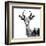 Low Poly Safari Art - The Antelope - White Edition II-Philippe Hugonnard-Framed Art Print