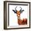 Low Poly Safari Art - The Antelope - White Edition-Philippe Hugonnard-Framed Art Print