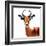 Low Poly Safari Art - The Antelope - White Edition-Philippe Hugonnard-Framed Art Print