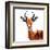 Low Poly Safari Art - The Antelope - White Edition-Philippe Hugonnard-Framed Art Print