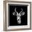 Low Poly Safari Art - The Look of Antelope - Black Edition II-Philippe Hugonnard-Framed Art Print