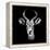 Low Poly Safari Art - The Look of Antelope - Black Edition II-Philippe Hugonnard-Framed Stretched Canvas