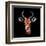 Low Poly Safari Art - The Look of Antelope - Black Edition-Philippe Hugonnard-Framed Art Print