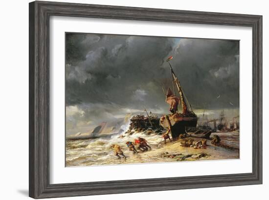 Low Tide, 1861-Louis Eugene Gabriel Isabey-Framed Giclee Print