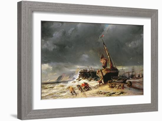 Low Tide, 1861-Louis Eugene Gabriel Isabey-Framed Giclee Print