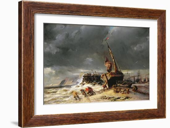 Low Tide, 1861-Louis Eugene Gabriel Isabey-Framed Giclee Print