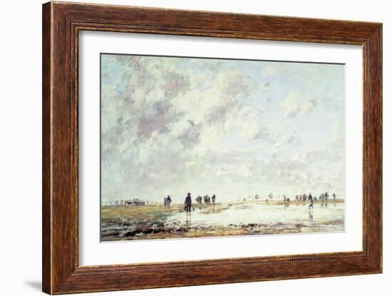 Low Tide at Etaples, 1886-Eugène Boudin-Framed Giclee Print