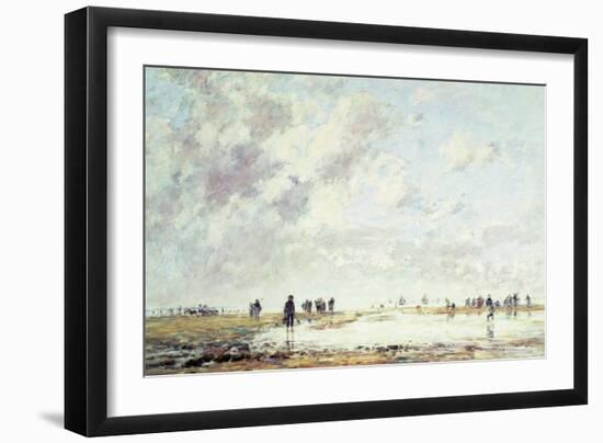 Low Tide at Etaples, 1886-Eugène Boudin-Framed Giclee Print