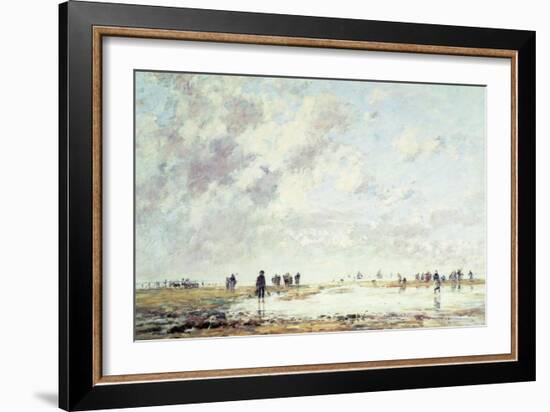 Low Tide at Etaples, 1886-Eugène Boudin-Framed Giclee Print