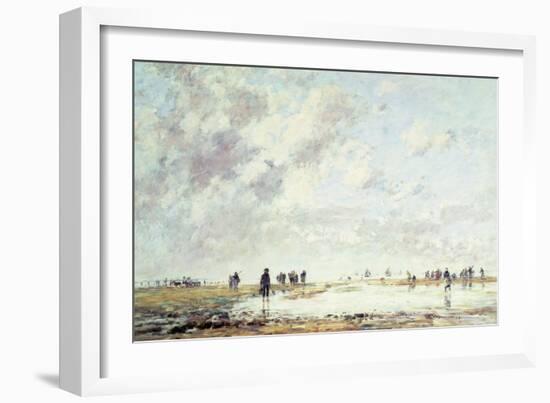 Low Tide at Etaples, 1886-Eugène Boudin-Framed Giclee Print