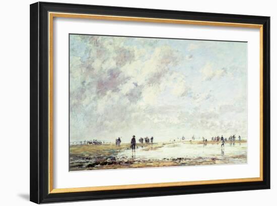 Low Tide at Etaples, 1886-Eugène Boudin-Framed Giclee Print