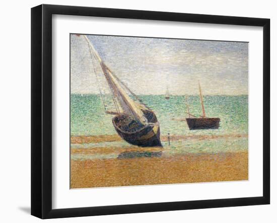 Low Tide at Grandcamp, 1885-Georges Seurat-Framed Giclee Print