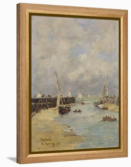 Low Tide at Trouville, 1895-Eugène Boudin-Framed Premier Image Canvas