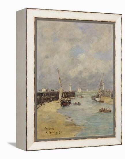 Low Tide at Trouville, 1895-Eugène Boudin-Framed Premier Image Canvas