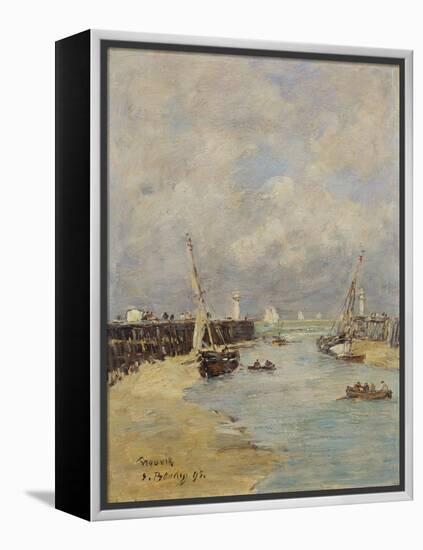 Low Tide at Trouville, 1895-Eugène Boudin-Framed Premier Image Canvas